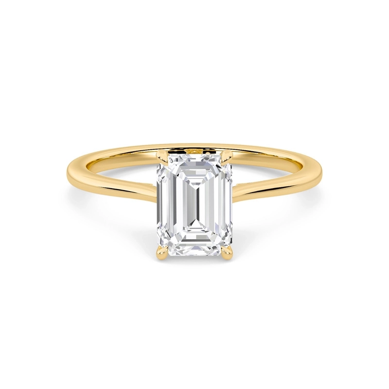 Emerald Cathedral Hidden Halo Engagement Ring