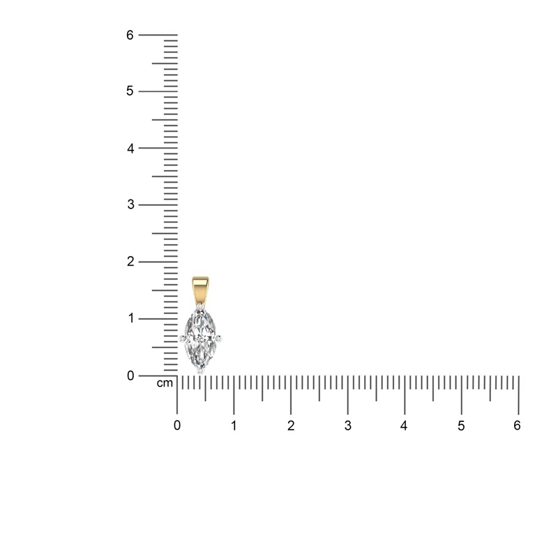 Marquise Diamond Solitaire Pendant