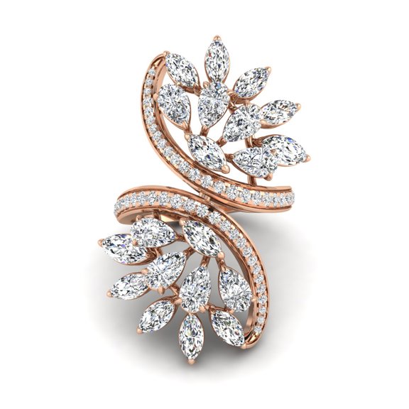 Floral Byepass Cocktail Ring