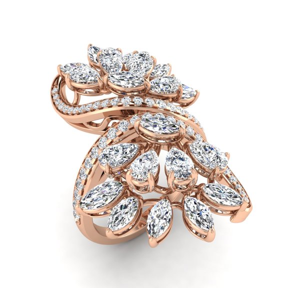 Floral Byepass Cocktail Ring