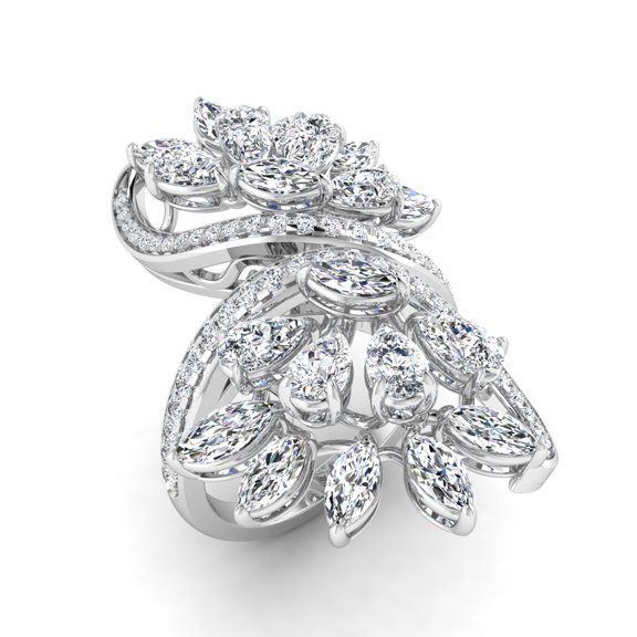 Floral Byepass Cocktail Ring