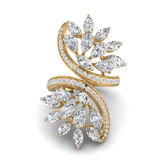 Floral Byepass Cocktail Ring