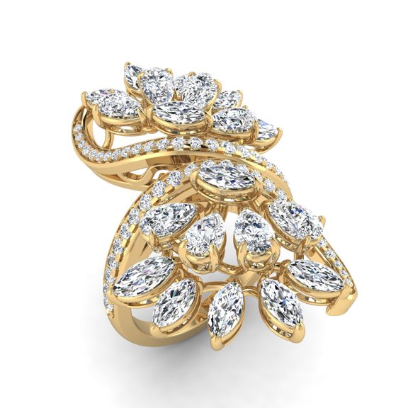 Floral Byepass Cocktail Ring