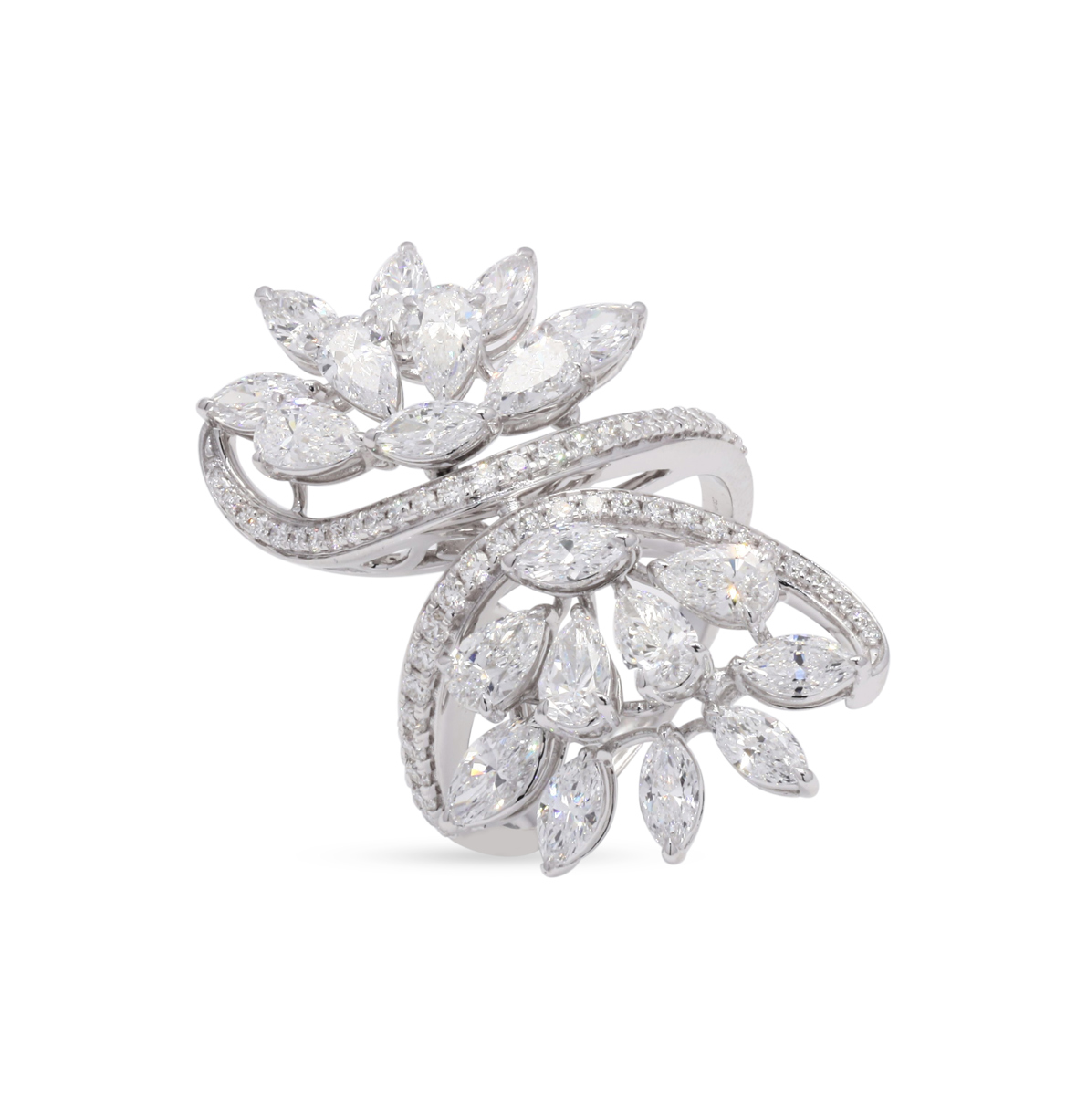 Floral Byepass Cocktail Ring