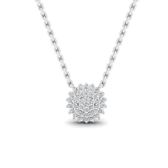 1/6 Cts. Cluster Round Fashion Pendant