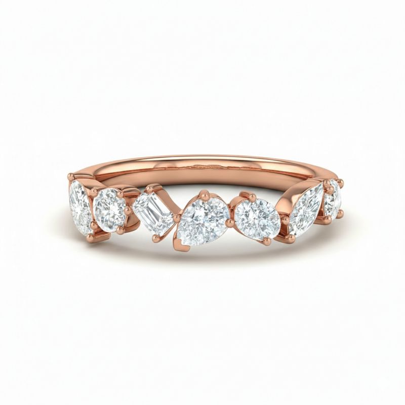 Multishape Half Eternity Band