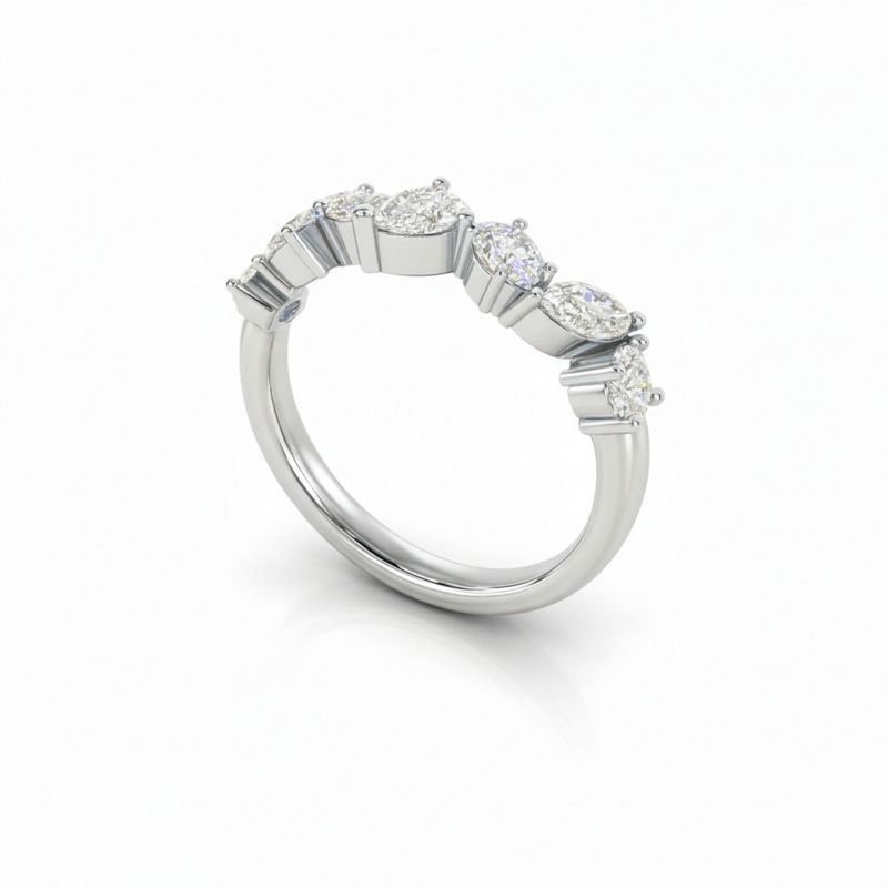 Multishape Half Eternity Band