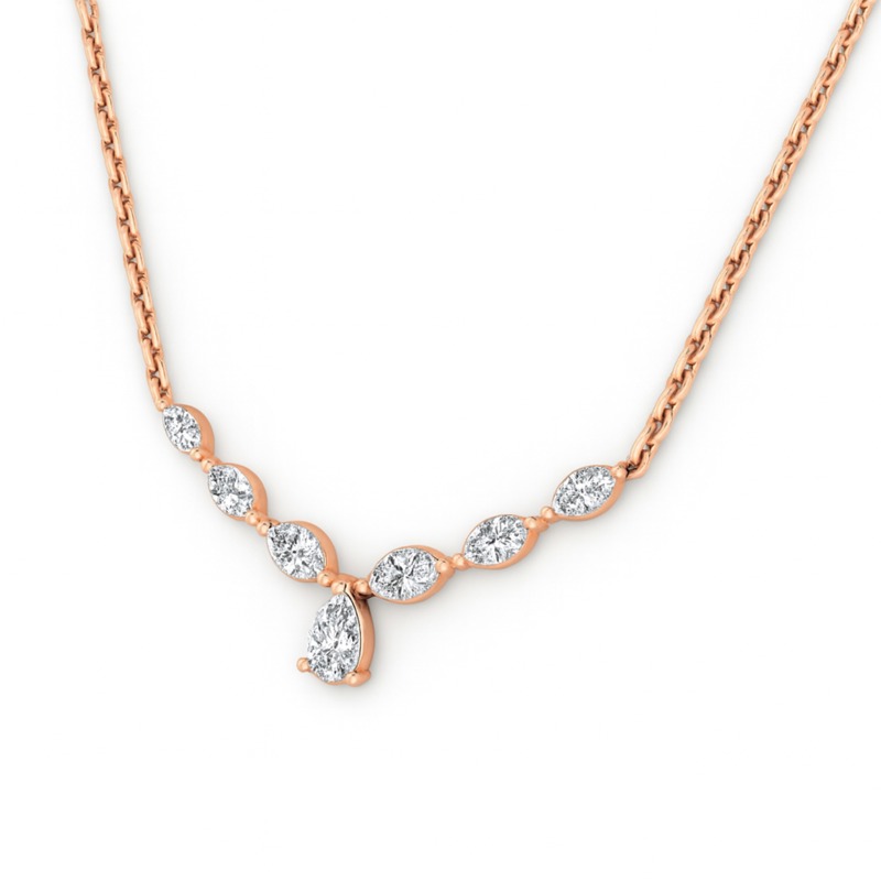 21/3 Cts. Pear-Marquise Demi Necklace