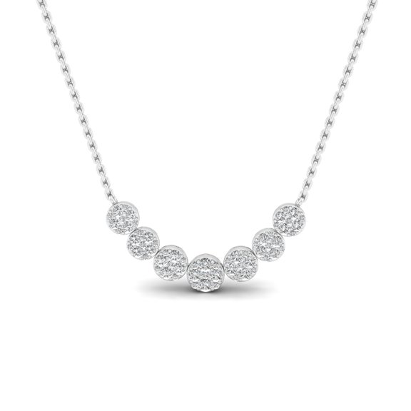 1 Cts. Seven Cluster Demi Necklace