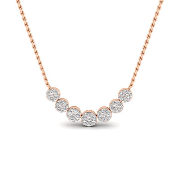1 Cts. Seven Cluster Demi Necklace