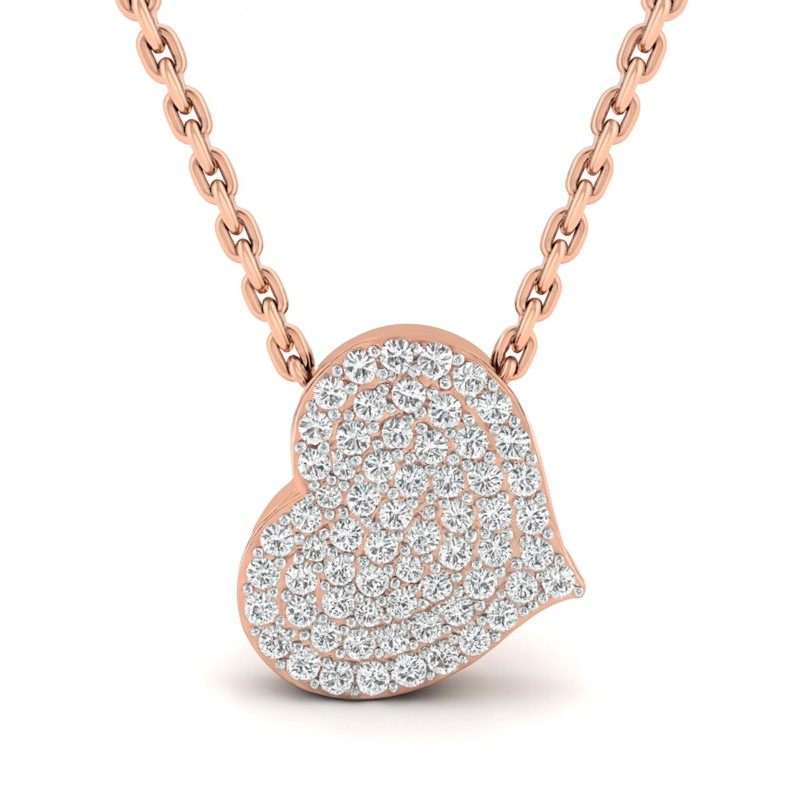 1/3 Cts. Pave Heart Pendant