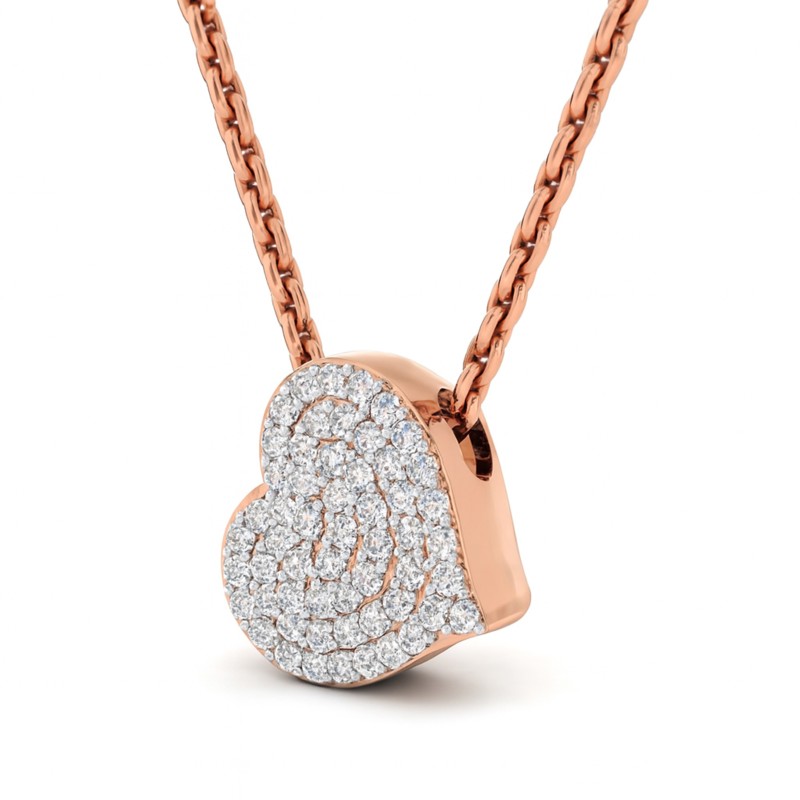 1/3 Cts. Pave Heart Pendant