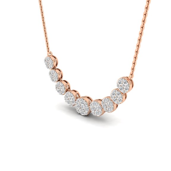 13/4 Cts. Nine Cluster Demi Necklace