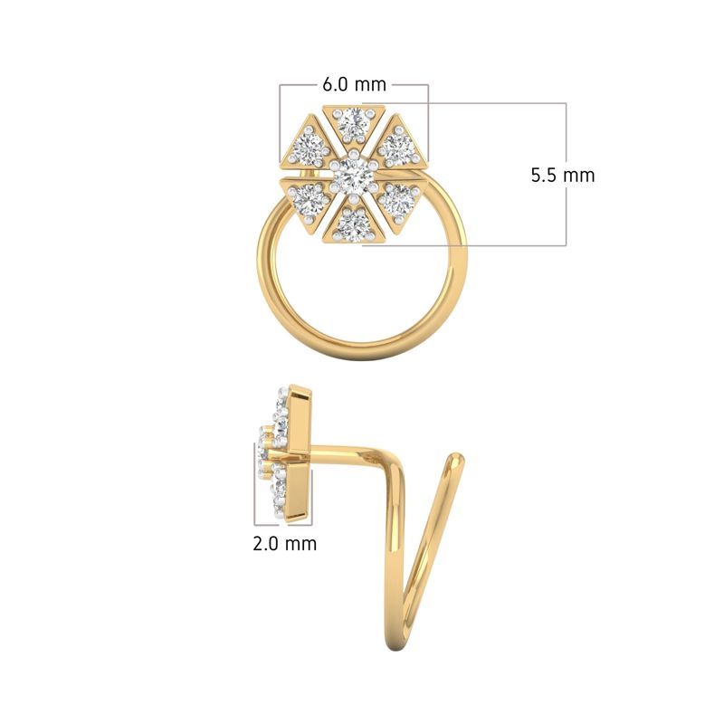 Radiant Hexa-Bloom Nosepin