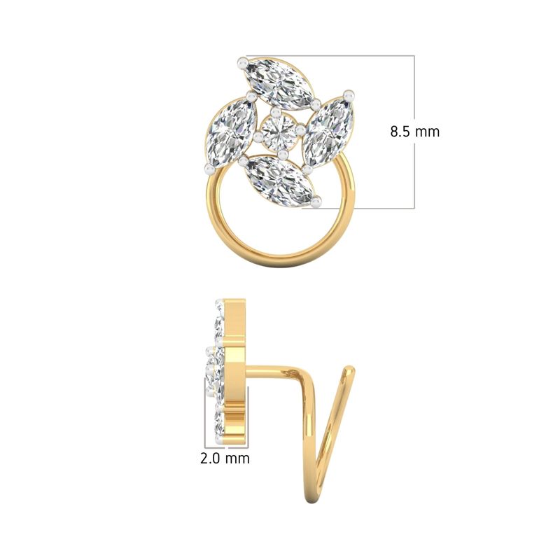 Floral Cluster Nose Pin