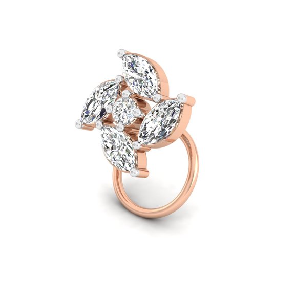 Floral Cluster Nose Pin