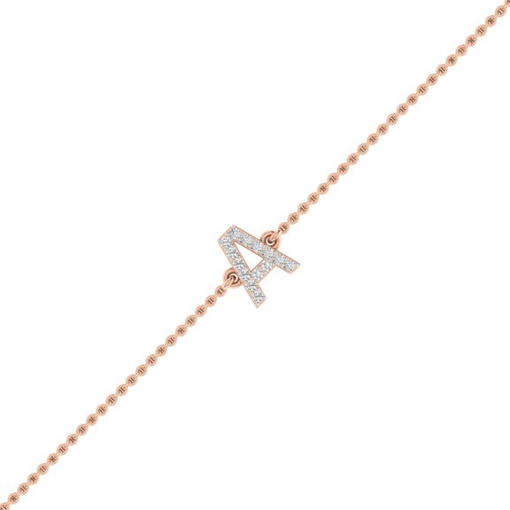 The "A" Diamond Alphabet Bracelet