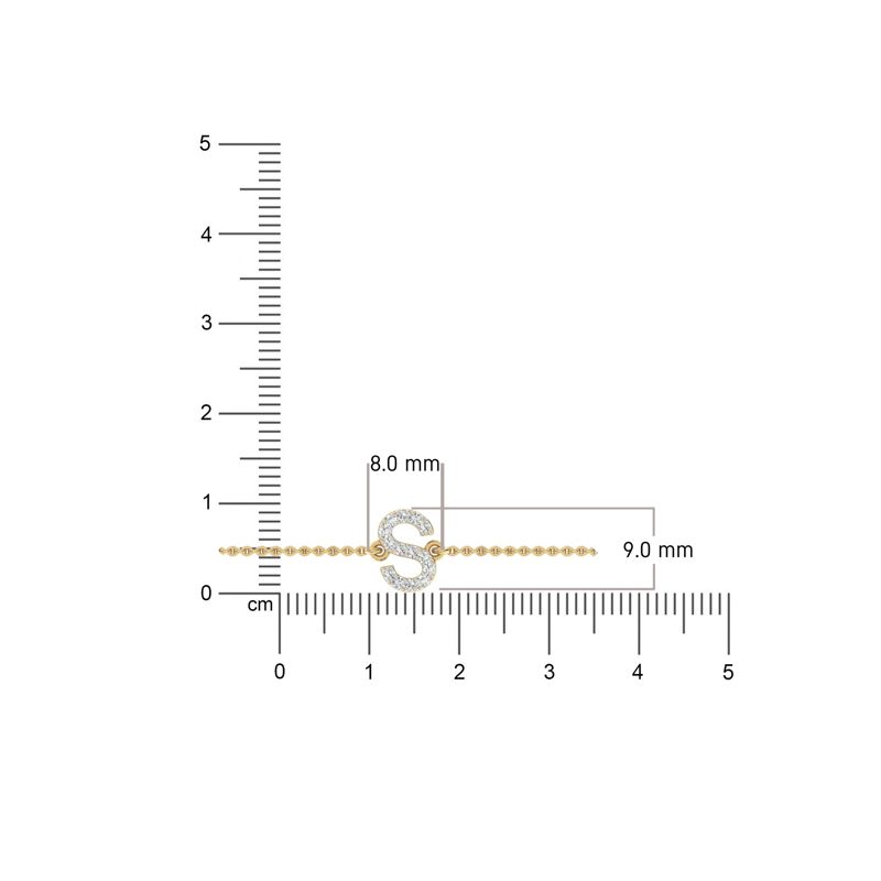 The "S" Diamond Alphabet Bracelet