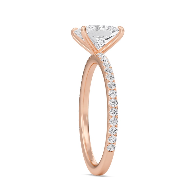 Princess Classic Pave Engagement Ring