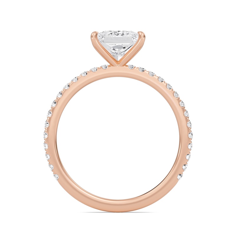Princess Classic Pave Engagement Ring