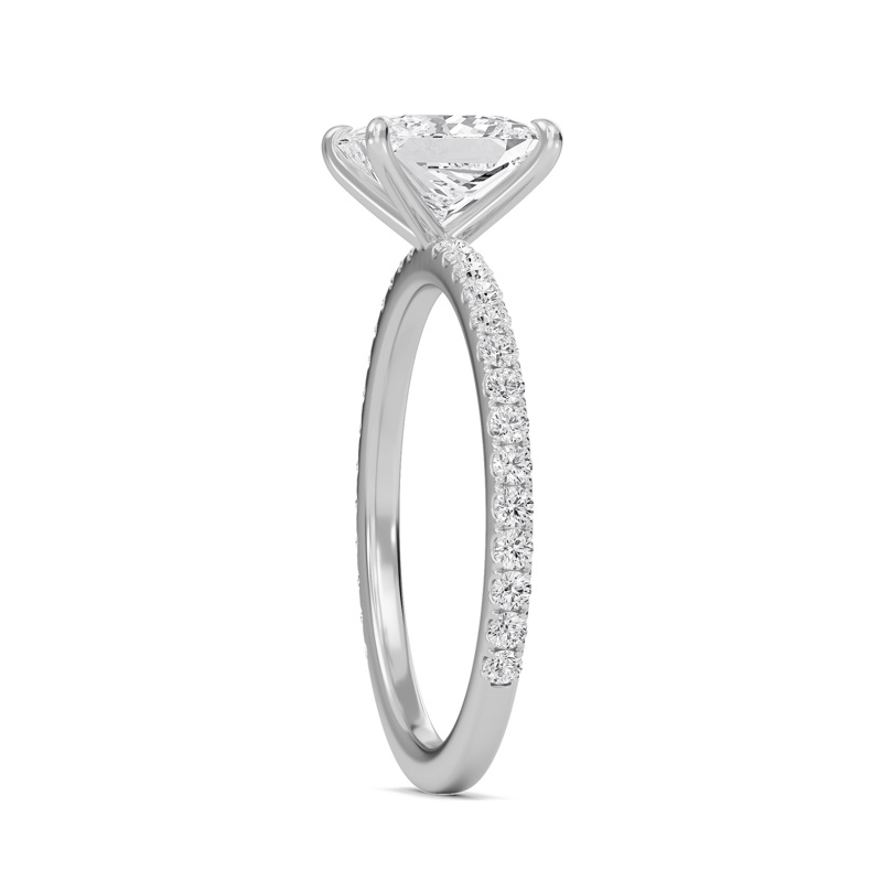 Princess Classic Pave Engagement Ring