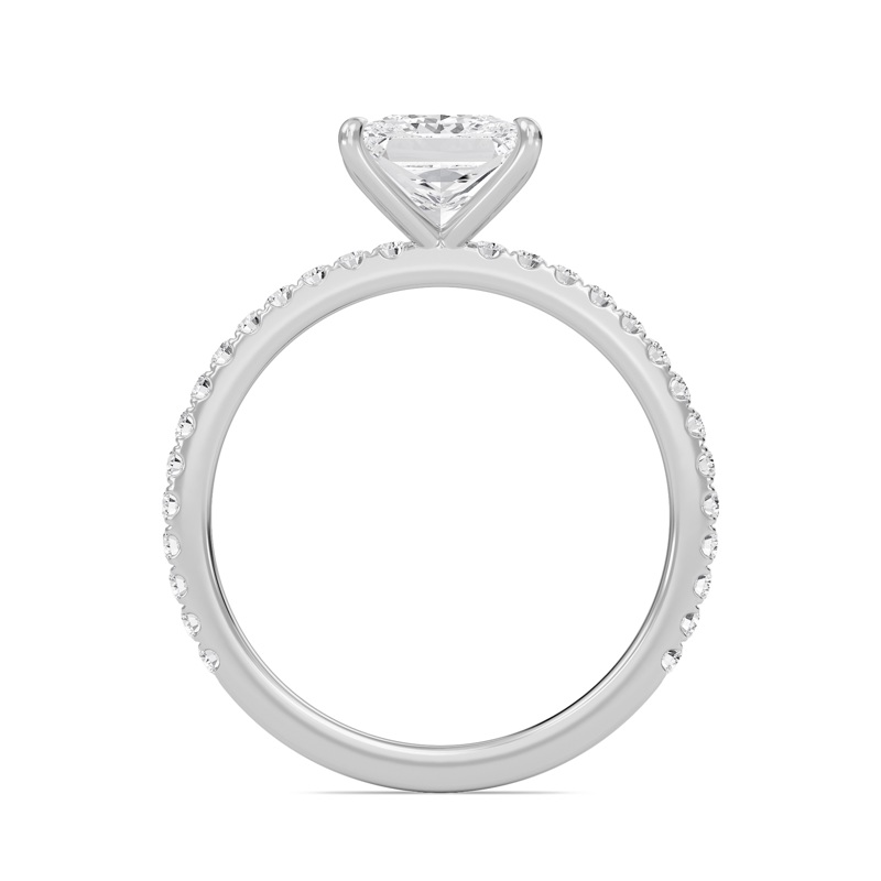Princess Classic Pave Engagement Ring