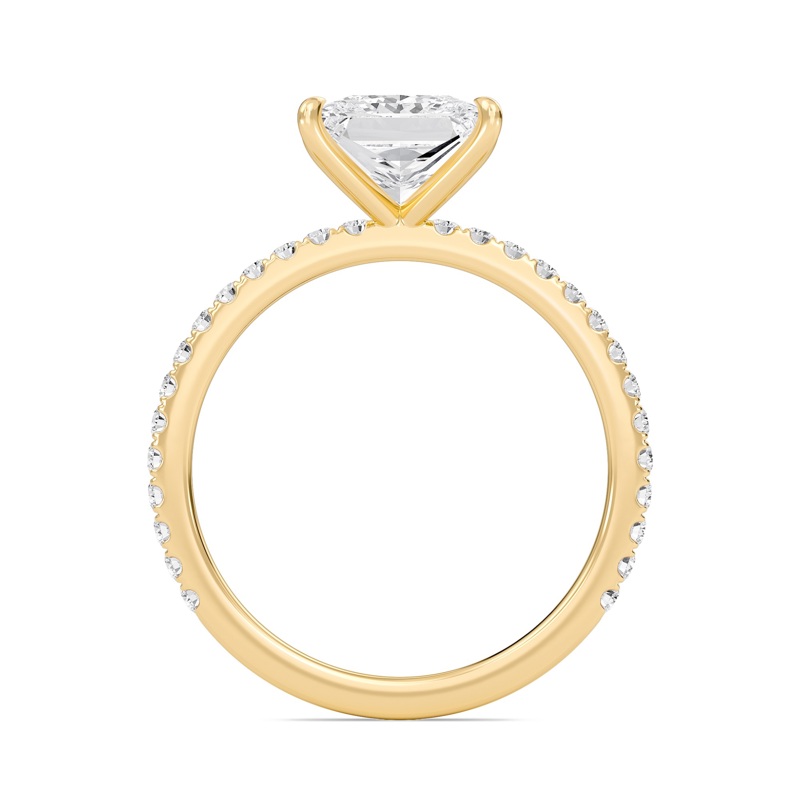 Princess Classic Pave Engagement Ring