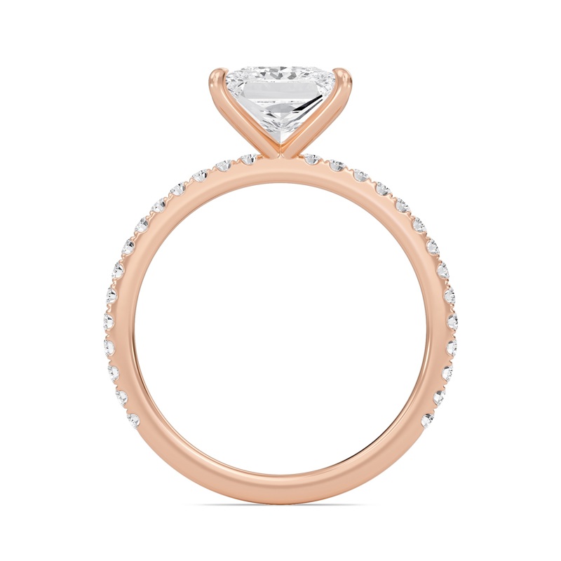 Princess Classic Pave Engagement Ring