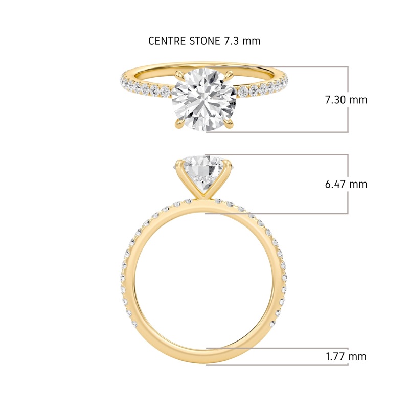Round Classic Pave Engagement Ring