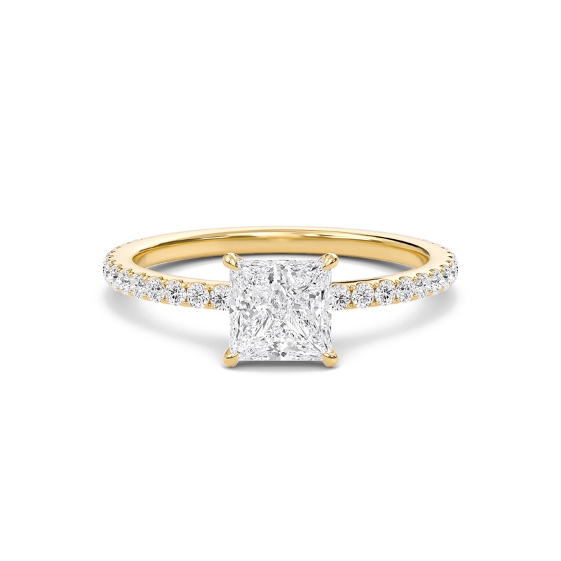 Princess Classic Pave Engagement Ring