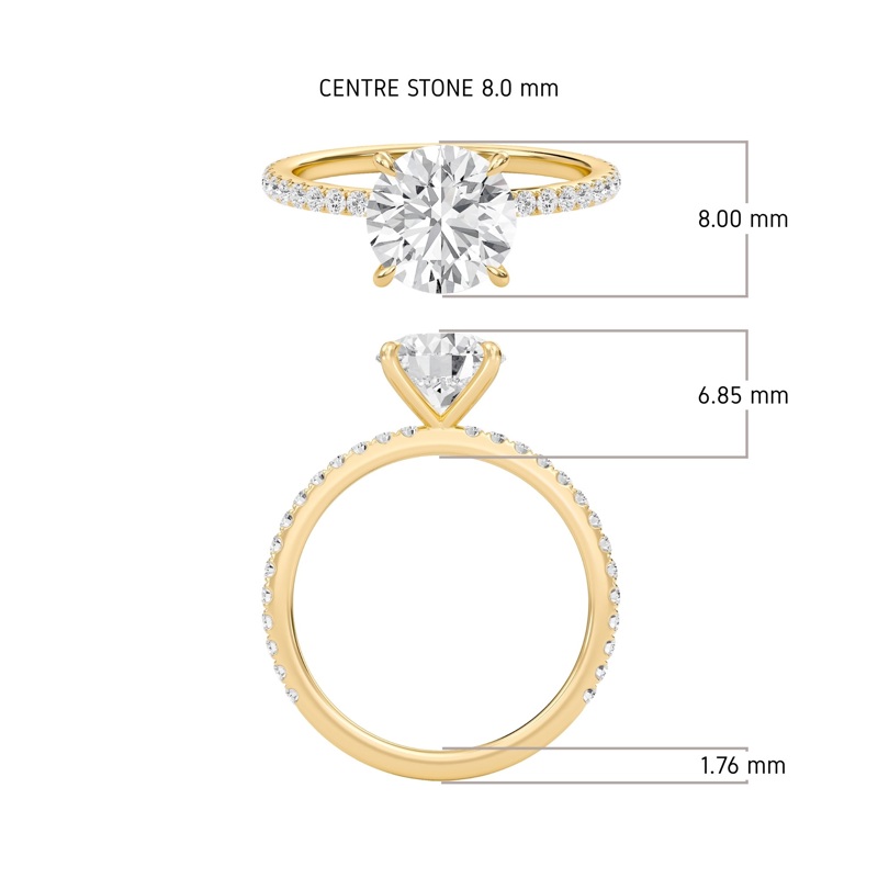 Round Classic Pave Engagement Ring