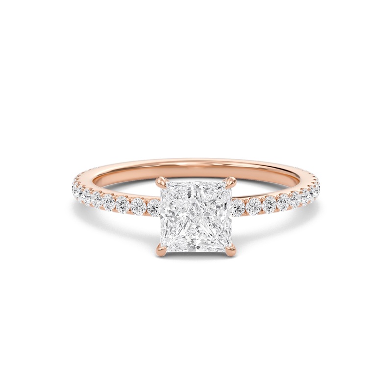 Princess Classic Pave Engagement Ring