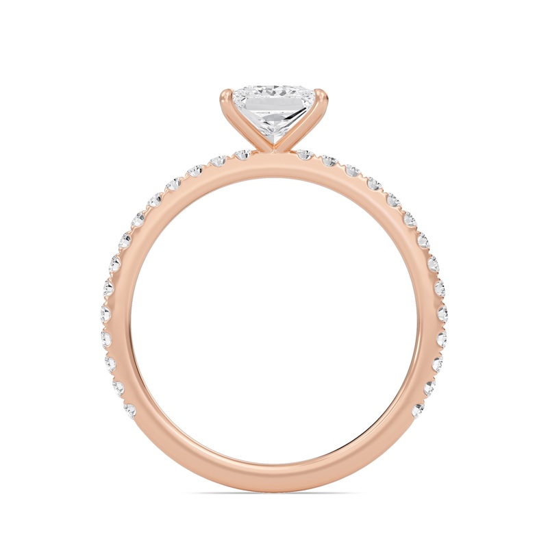 Princess Classic Pave Engagement Ring