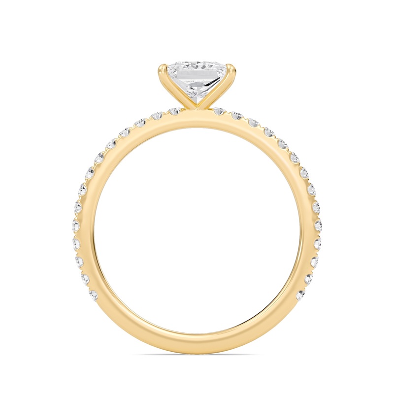 Princess Classic Pave Engagement Ring