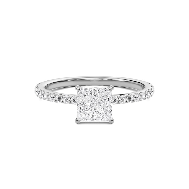 Princess Classic Pave Engagement Ring
