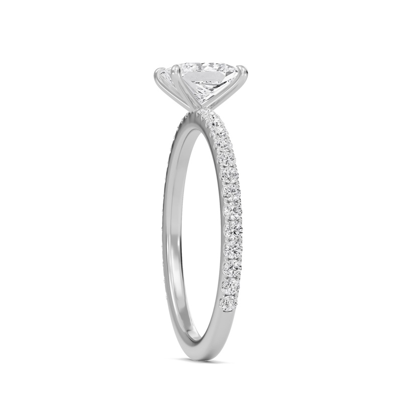 Princess Classic Pave Engagement Ring
