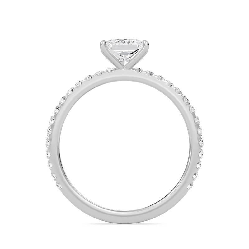 Princess Classic Pave Engagement Ring