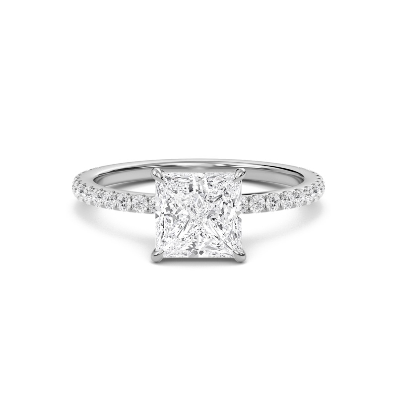 Princess Classic Pave Engagement Ring
