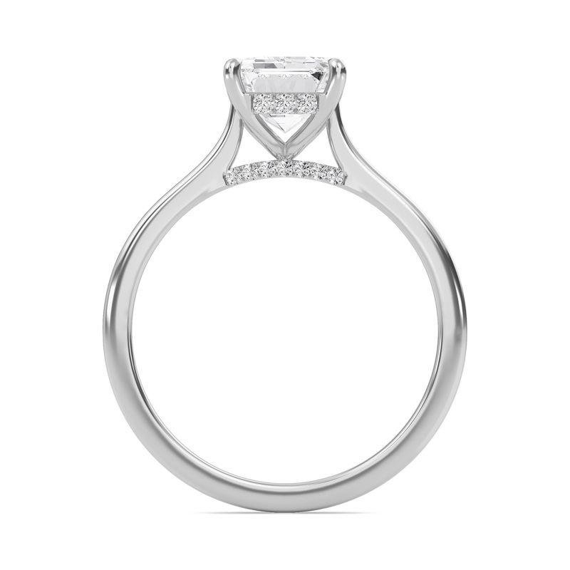 Emerald Cathedral Hidden Halo Engagement Ring