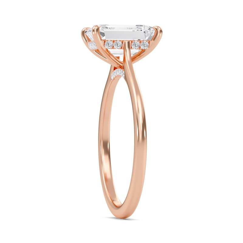 Emerald Cathedral Hidden Halo Engagement Ring