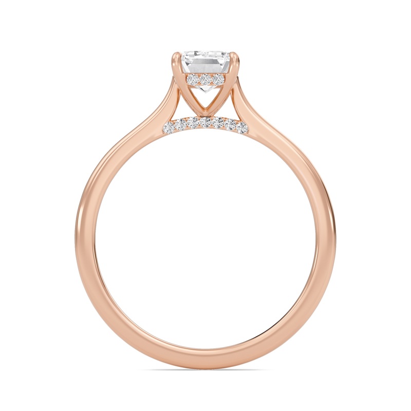 Emerald Cathedral Hidden Halo Engagement Ring