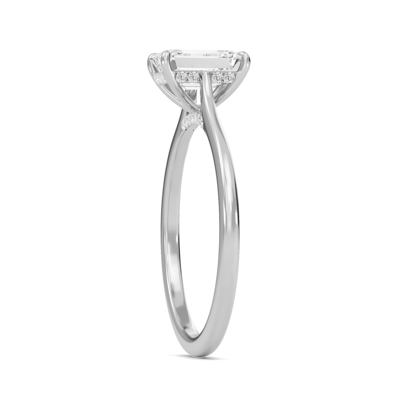 Emerald Cathedral Hidden Halo Engagement Ring