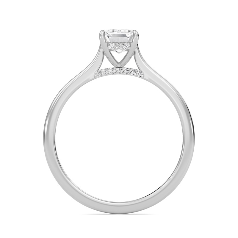 Emerald Cathedral Hidden Halo Engagement Ring