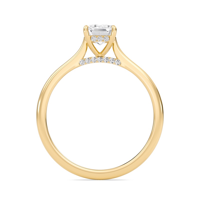 Emerald Cathedral Hidden Halo Engagement Ring