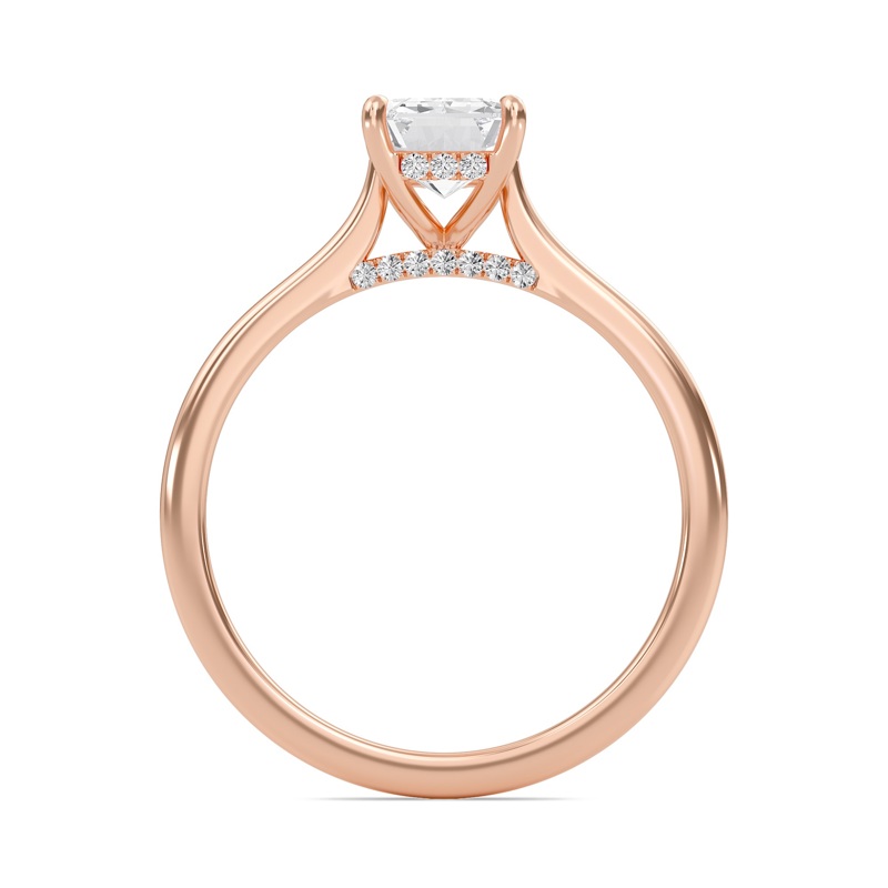Emerald Cathedral Hidden Halo Engagement Ring