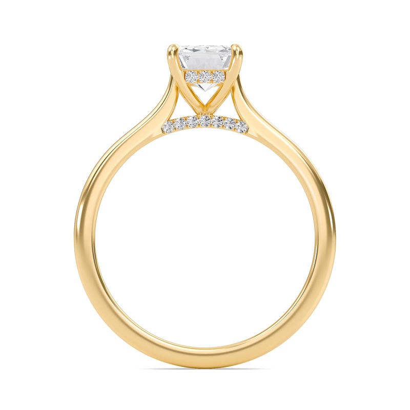 Emerald Cathedral Hidden Halo Engagement Ring