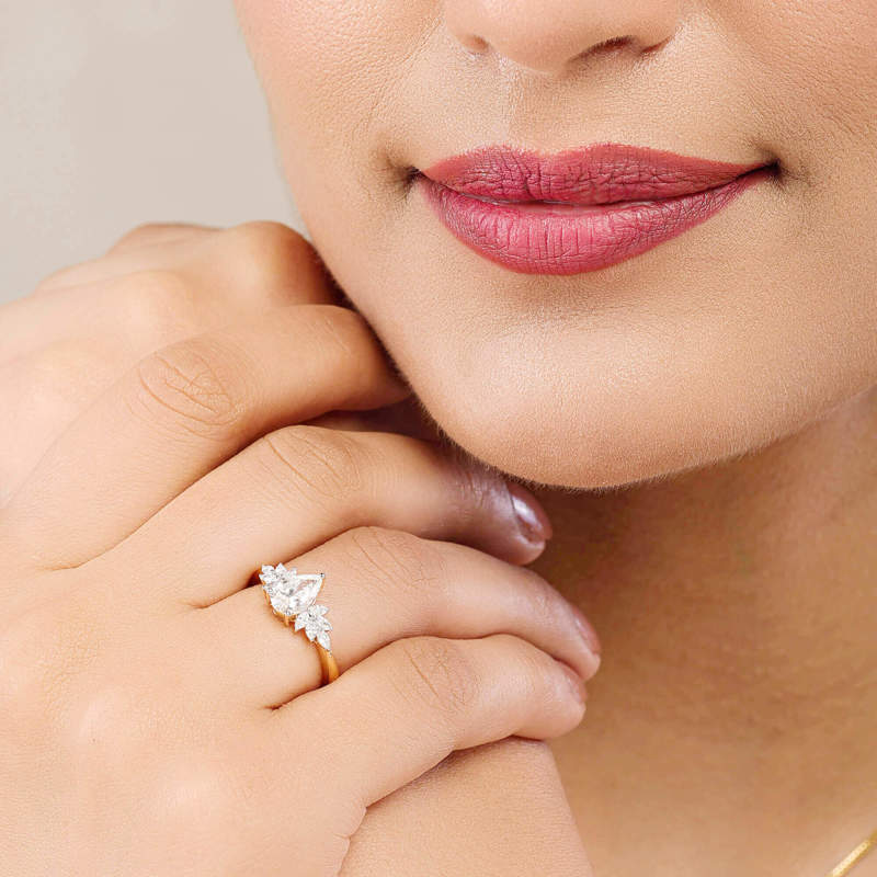 Luxe Marquese Side Stone Ring