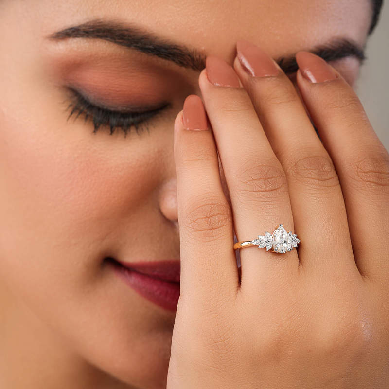 Luxe Marquese Side Stone Ring