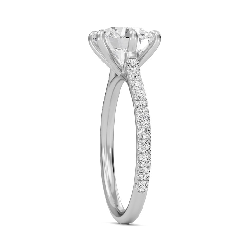 Cathedral Pave Adorned 6 Prong Ring