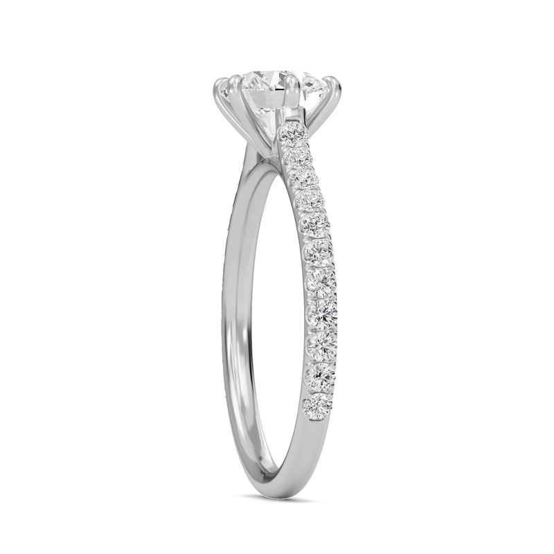 Cathedral Pave Adorned 6 Prong Ring